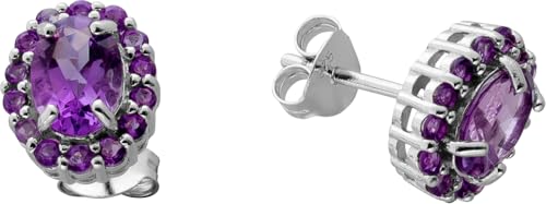 Ch.Abramowicz Amethyst Ohrstecker Silber 925 lila Edelsteine 7.4ct von CH.ABRAMOWICZ