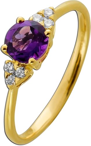Ch.Abramowicz Amethyst Ring Gold 585 14 Karat lila Edelstein 0.73ct. Brillanten 0.06ct 19 von CH.ABRAMOWICZ