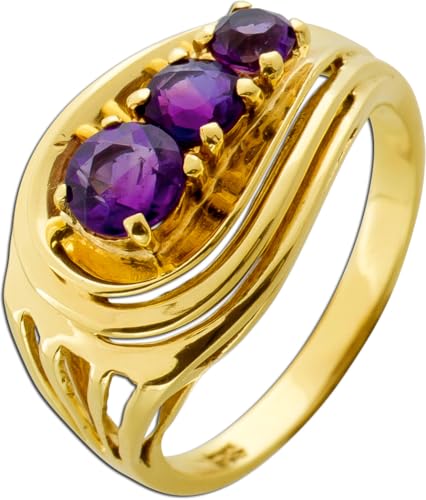 Ch.Abramowicz Amethyst Ring Gold 585 14K violette Edelsteine 1.4ct Antikschmuck 18 Ch.Abramowicz Amethyst Ring Gold 585 14K violette Edelsteine 1.4ct Antikschmuck 18 von CH.ABRAMOWICZ