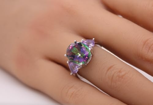 Ch.Abramowicz Amethyst Ring Silber 925 grüner Mystic Topas 8.2ct lila Edelsteine 2.2ct 17 Ch.Abramowicz Amethyst Ring Silber 925 grüner Mystic Topas 8.2ct lila Edelsteine 2.2ct 17 von CH.ABRAMOWICZ