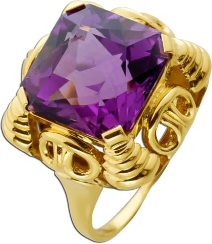 Ch.Abramowicz Amethystring Gelbgold 585 lila Amethyst Edelstein 10.00ct. Asscher Cut 17 Ch.Abramowicz Amethystring Gelbgold 585 lila Amethyst Edelstein 10.00ct. Asscher Cut 17 von CH.ABRAMOWICZ