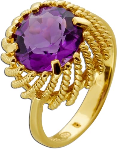 Ch.Abramowicz Amethystring Gold 333 8K lila Edelstein Antikschmuck 18 von CH.ABRAMOWICZ