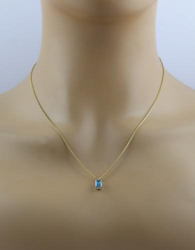 Ch.Abramowicz Aquamarin Anhänger Gold 585 14K ozeanblauer Edelstein 1.26ct von CH.ABRAMOWICZ