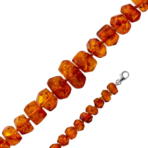 Ch.Abramowicz Bernstein Kette baltische Edelsteine 210ct cognac-honiggelb Antikschmuck 72 von CH.ABRAMOWICZ