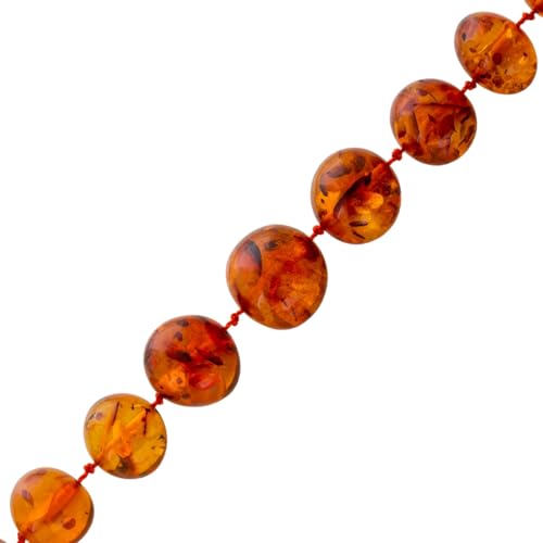 Ch.Abramowicz Bernstein Kette baltische Edelsteine 240ct cognac braun Antikschmuck 60 von CH.ABRAMOWICZ