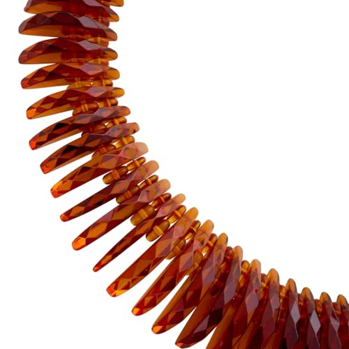 Ch.Abramowicz Bernstein Kette cognac braune Edelsteine 395ct Antikschmuck 49 von CH.ABRAMOWICZ