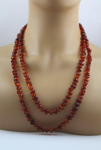 Ch.Abramowicz Bernsteine Kette baltische Edelsteine cognac braun 220ct von CH.ABRAMOWICZ