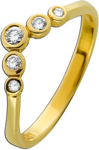 Ch.Abramowicz Billant Ring Gold 585 14K Diamanten 0.15ct TW VSI 17 von CH.ABRAMOWICZ