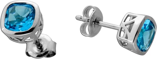 Ch.Abramowicz Blautopas Ohrstecker Platin 950 hellblaue Swiss Blautopase 2.64ct von CH.ABRAMOWICZ