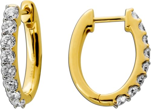 Ch.Abramowicz Brillant Creolen 1ct Gold 585 14K Lab Grown Diamanten IGI Zertifikat von CH.ABRAMOWICZ