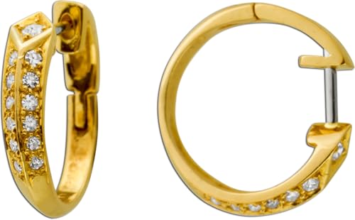 Ch.Abramowicz Brillant Creolen Gold 750 18K Diamanten 0.30ct. Lupenrein von CH.ABRAMOWICZ
