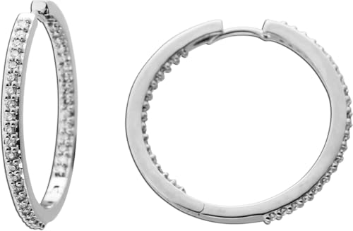 Ch.Abramowicz Brillant Creolen Hoop Weißgold 585 14K Brillanten 0.80ct Huggie von CH.ABRAMOWICZ