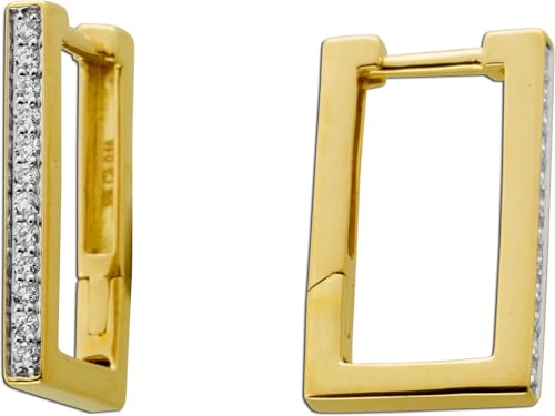 Ch.Abramowicz Brillant Hoops Creolen Gelbgold 585 14K 24 Diamanten 0.16ct von CH.ABRAMOWICZ