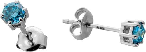 Ch.Abramowicz Brillant Ohrstecker 950 Platin Blaue Natur Diamanten 0.50ct von CH.ABRAMOWICZ