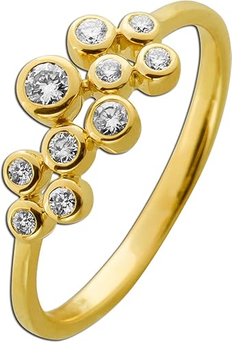 Ch.Abramowicz Brillant Ring Gold 585 14K Natur Diamanten 0.24ct 19 von CH.ABRAMOWICZ