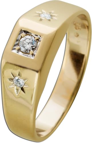 Ch.Abramowicz Brillantring Gold 585 14 Karat Brillanten 0.16ct 19 von CH.ABRAMOWICZ