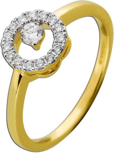Ch.Abramowicz Brillantring Happy Lady Gelbgold 585 14 Karat Brillanten 0.29ct. TW VSI 18 Ch.Abramowicz Brillantring Happy Lady Gelbgold 585 14 Karat Brillanten 0.29ct. TW VSI 18 von CH.ABRAMOWICZ