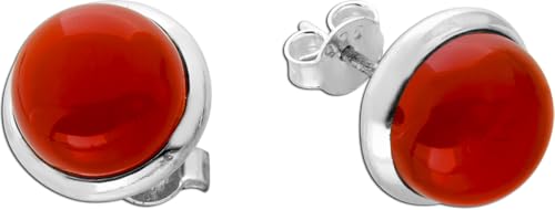 Ch.Abramowicz Carneol Ohrstecker Silber 925 orange rote Edelsteine 7.5ct von CH.ABRAMOWICZ