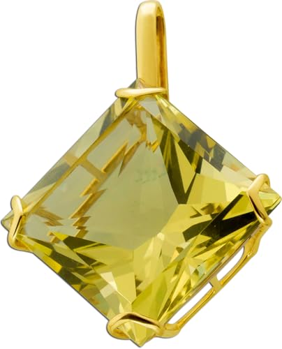 Ch.Abramowicz Citrinanhänger Gold 333 8 Karat limonengelber Edelstein Citrin 37ct von CH.ABRAMOWICZ