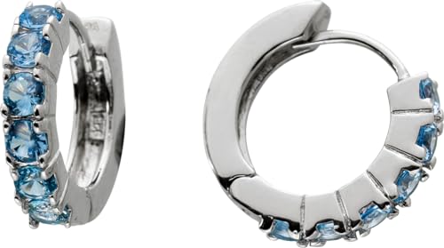 Ch.Abramowicz Creolen Silber 925 hellblaue Aquamarin Synthesen ca. 1,45ct. von CH.ABRAMOWICZ