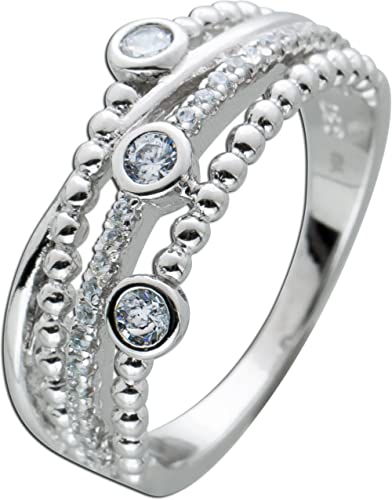 Ch.Abramowicz Damenring Silber 925 weiße Zirkonia Steine 19 von CH.ABRAMOWICZ