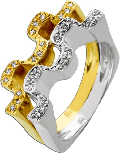 Ch.Abramowicz Designerring 585 14k Gelbgold Weißgold Diamanten 0.32ct. Traumunikat 18 Ch.Abramowicz Designerring 585 14k Gelbgold Weißgold Diamanten 0.32ct. Traumunikat 18 von CH.ABRAMOWICZ