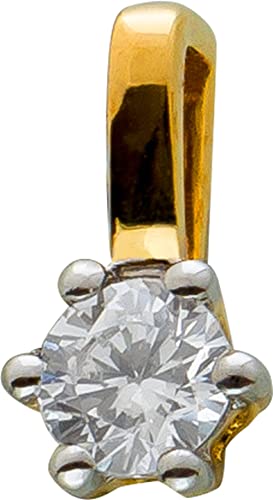 Ch.Abramowicz Diamant Anhänger Gelbgold 585 14K Solitär Brillant 0.10ct von CH.ABRAMOWICZ