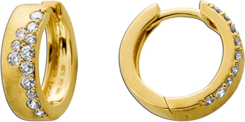 Ch.Abramowicz Diamant Creolen 13mm Gold 585 14K Diamanten 0.29ct Klappscharnier von CH.ABRAMOWICZ