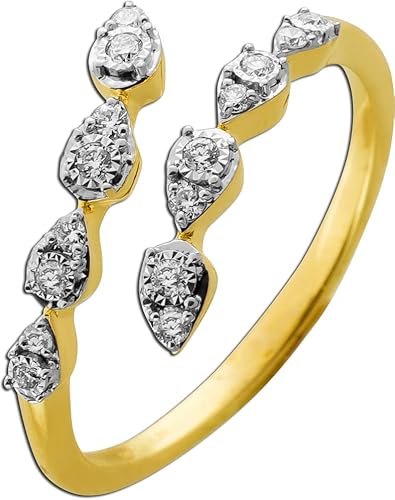 Ch.Abramowicz Diamant Ring Gold 585 14K Natur Diamanten 0.20ct 19 von CH.ABRAMOWICZ