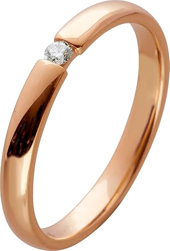 Ch.Abramowicz Diamant Ring Rosegold 585 14 Karat Solitär Diamant 0.05ct W SI 19 von CH.ABRAMOWICZ