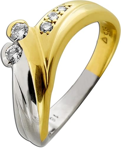 Ch.Abramowicz Diamantring Gelbgold 585 14K Bicolor Brillanten Antikschmuck 17 Ch.Abramowicz Diamantring Gelbgold 585 14K Bicolor Brillanten Antikschmuck 17 von CH.ABRAMOWICZ