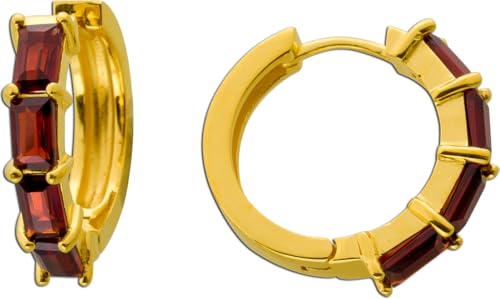 Ch.Abramowicz Granat Creolen Silber Gelbgold vergoldet rote Edelsteine 3.2ct Ch.Abramowicz Granat Creolen Silber Gelbgold vergoldet rote Edelsteine 3.2ct von CH.ABRAMOWICZ