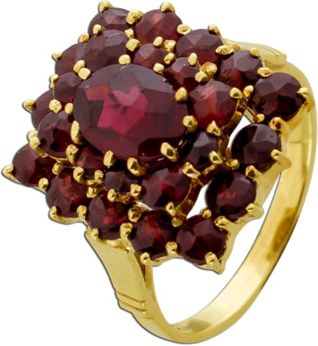 Ch.Abramowicz Granat Ring Gold 333 8K rote Edelsteinen Antikschmuck 17 von CH.ABRAMOWICZ