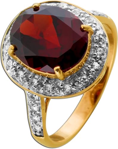 Ch.Abramowicz Granatring Rosegold 375 9K roter Almandin Granat 8.7ct Brillanten 0.36ct 19 von CH.ABRAMOWICZ