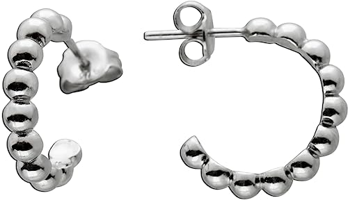 Ch.Abramowicz Halbcreolen Kugeldesign in Silber 925 poliert rhodiniert von CH.ABRAMOWICZ