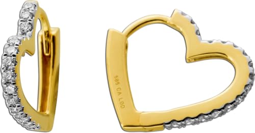 Ch.Abramowicz Herz Creolen 0.50ct Gold 585 14K Lab Grown Diamanten IGI Zertifikat von CH.ABRAMOWICZ