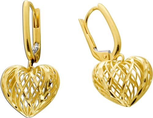 Ch.Abramowicz Herz Ohrhänger Ohrringe Gelbgold 585 14 Karat von CH.ABRAMOWICZ