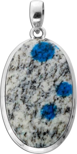 Ch.Abramowicz Jaspis Azurit Granat Anhänger Silber 925 schwarz weiss blauer Edelstein 40ct von CH.ABRAMOWICZ