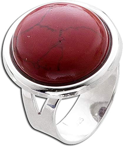 Ch.Abramowicz Ring Silber 925 synthetische rote Koralle 20 von CH.ABRAMOWICZ