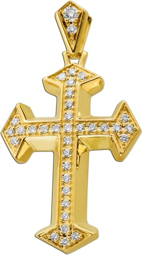 Ch.Abramowicz Kreuz Anhänger Gold 585 14 Karat Brillanten 0.22ct von CH.ABRAMOWICZ