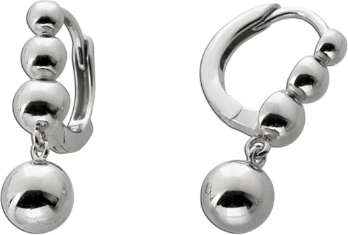 Ch.Abramowicz Kugel Ohrhänger Creolen Silber 925 Weißgoldlook von CH.ABRAMOWICZ