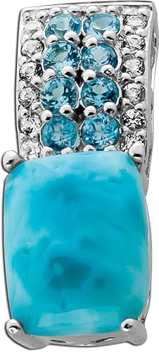 Ch.Abramowicz Larimar Anhänger Silber 925 weiße Zirkon Blautopas Edelsteine Ch.Abramowicz Larimar Anhänger Silber 925 weiße Zirkon Blautopas Edelsteine von CH.ABRAMOWICZ