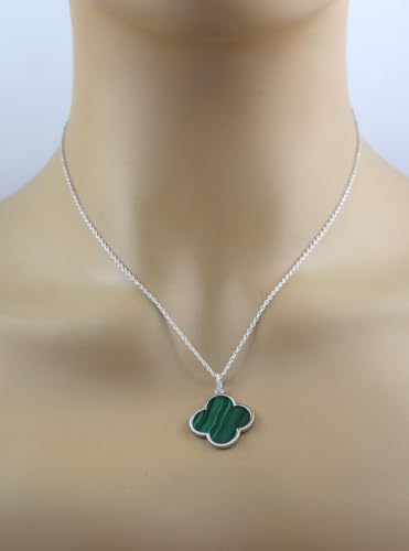 Ch.Abramowicz Malachit Kleeblatt Kette Silber 925 grüner Edelstein weiße Topas Edelsteine 47 Ch.Abramowicz Malachit Kleeblatt Kette Silber 925 grüner Edelstein weiße Topas Edelsteine 47 von CH.ABRAMOWICZ