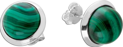 Ch.Abramowicz Malachit Ohrstecker Silber 925 grüne Edelsteine 10ct von CH.ABRAMOWICZ