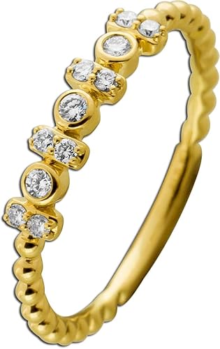 Ch.Abramowicz Memoire Alliance Brillant Ring Gelbgold 585 14K Diamanten 0.13ct. 17 von CH.ABRAMOWICZ