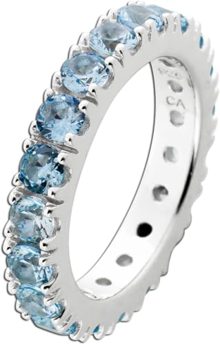 Ch.Abramowicz Memoire Alliance Ring Silber 925 hellblaue Zirkonia Steine 19 von CH.ABRAMOWICZ