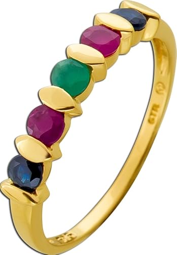 Ch.Abramowicz Memoire Ring Gold 585 14K rote Rubine grüner Smaragd blaue Saphire 17 Ch.Abramowicz Memoire Ring Gold 585 14K rote Rubine grüner Smaragd blaue Saphire 17 von CH.ABRAMOWICZ