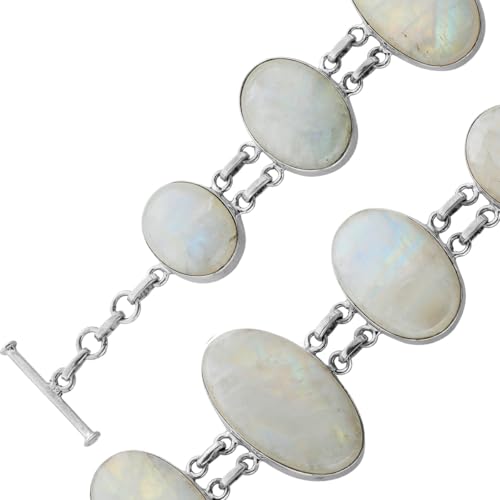 Ch.Abramowicz Mondstein Armband Silber 925 Regenbogen Edelsteine 110ct 21 Ch.Abramowicz Mondstein Armband Silber 925 Regenbogen Edelsteine 110ct 21 von CH.ABRAMOWICZ