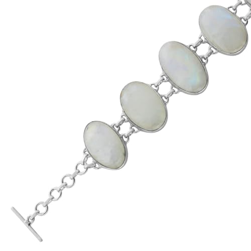 Ch.Abramowicz Mondstein Armband Silber 925 Regenbogen Edelsteine 85ct 19 von CH.ABRAMOWICZ