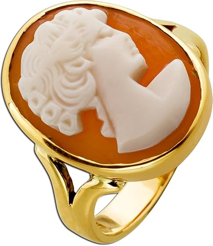 Ch.Abramowicz Muschlgemmen Ring Gold 585 14K Antikschmuck 16 von CH.ABRAMOWICZ